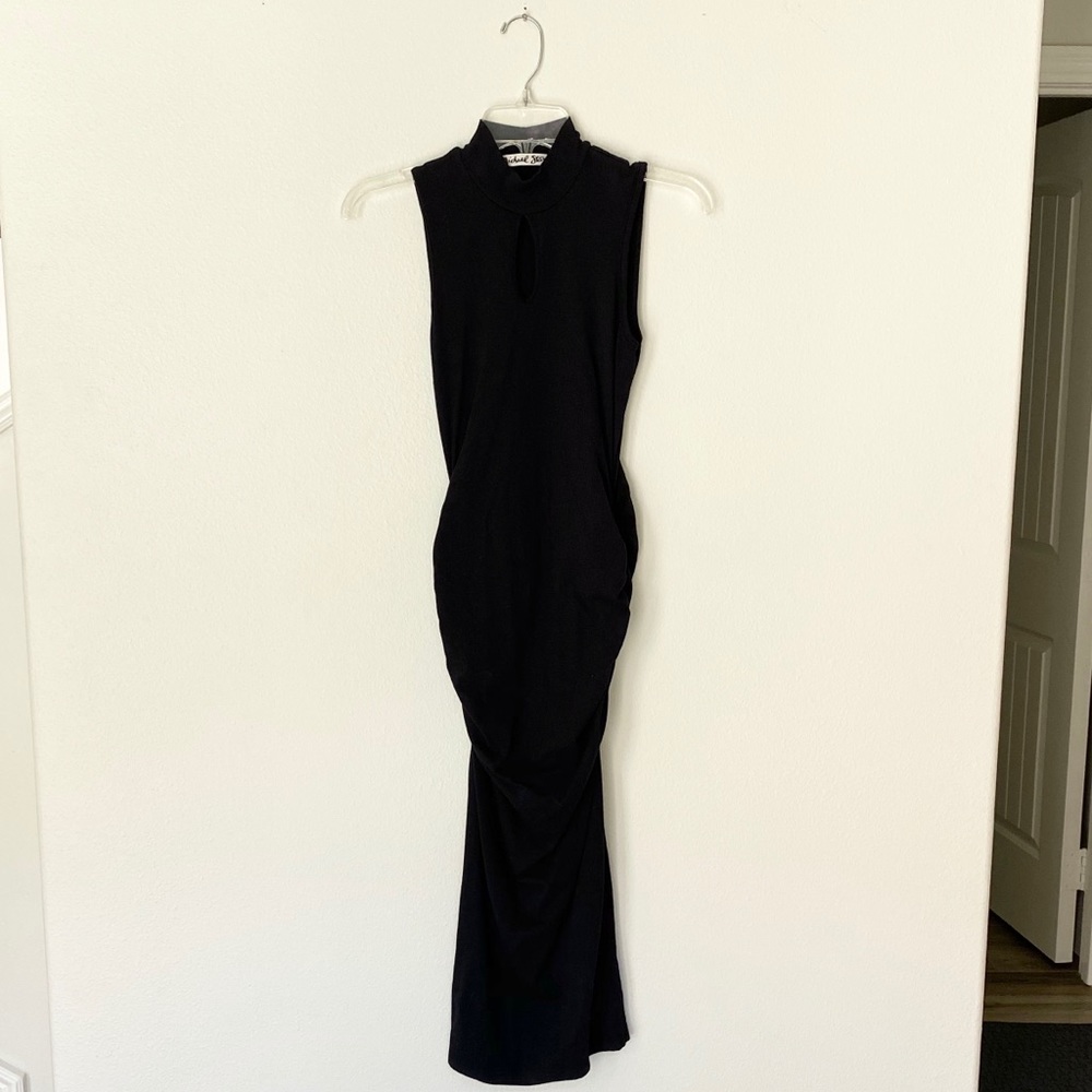 Michael Stars bodycon dress with keyhole neckline